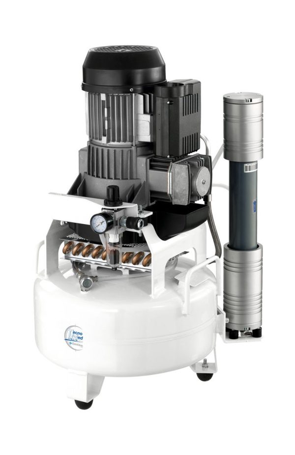 Compressore a secco TEC1-24, 24lt, 69lt/min, filtro ster, per 1 riunito — Tecnomed Italia