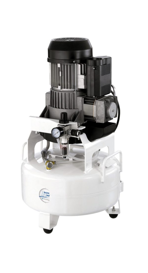 Compressore a secco TEC1-24SE, 24lt, 72 lt/min, per 1 riunito — Tecnomed Italia