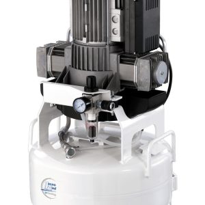 Compressore a secco TEC3-24SE, 24lt, 150lt/min, per 2 riuniti — Tecnomed Italia