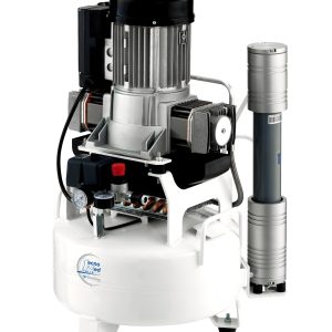 Compressore a secco TEC3-24, 24lt, 140lt/min, filtro ster, per 2 riuniti — Tecnomed Italia