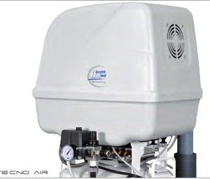 Compressore a secco TEC3-24C, 2riun,24lt,carenato,140lt/min,filtro ster, Gentilin — Tecnomed Italia