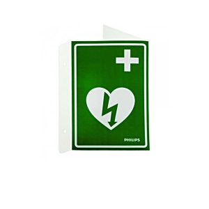 Cartello murale segnalatore AED, verde — Philips