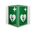 Cartello murale segnalatore AED, verde — Philips