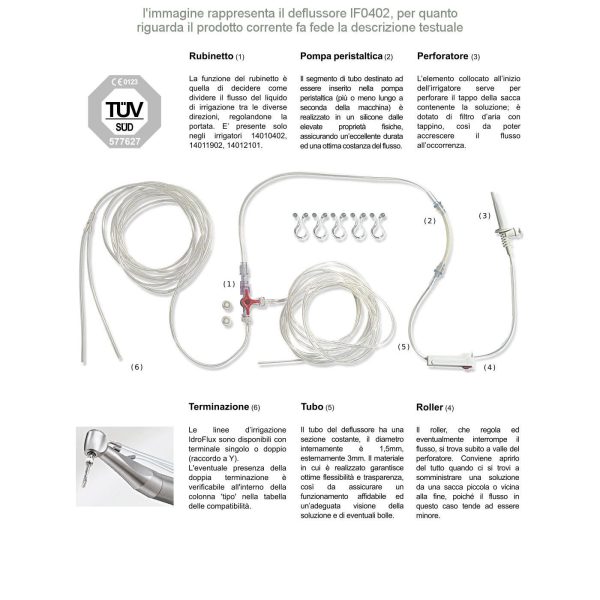 Deflussore IF2601, confezione da 10 pz, compatibile Sympla Proimpla — Idroflux