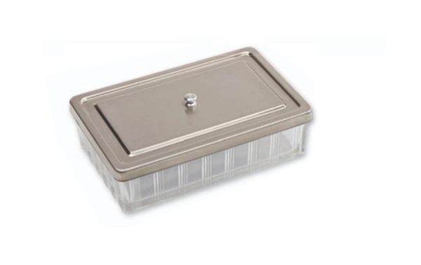 Bacinella vetro cop inox — Larident