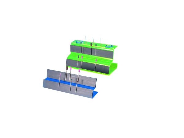 Portafrese magnetico in plexiglass fluorescente giallo. — Larident