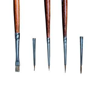 Pennello naturale per ceramica in pura martora Kolinsky o bue extra — Larident