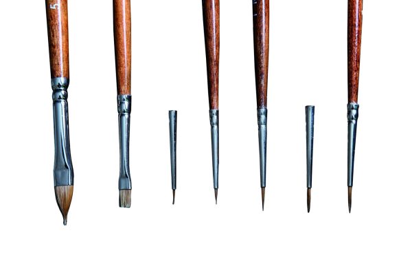 Pennello naturale per ceramica in pura martora Kolinsky o bue extra — Larident
