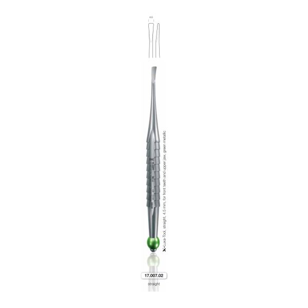 Lussatore per denti anteriori e arcata superiore, 4.5 mm, verde (X-Luxa-Tool 2) — Helmut Zepf