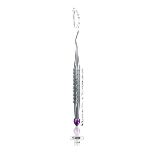 Elevatore distale n.77S, 2.5 mm, ricurvo, viola (X-Proximator 1) — Helmut Zepf