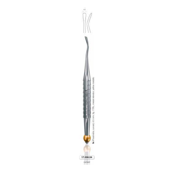 Elevatore mesiale n.77RL, 4.5 mm, ricurvo, giallo (X-Proximator 4) — Helmut Zepf