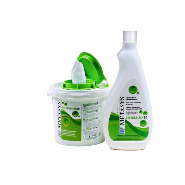 Green & Clean MT, Dispenser e Salviette, Flacone SD — Metasys