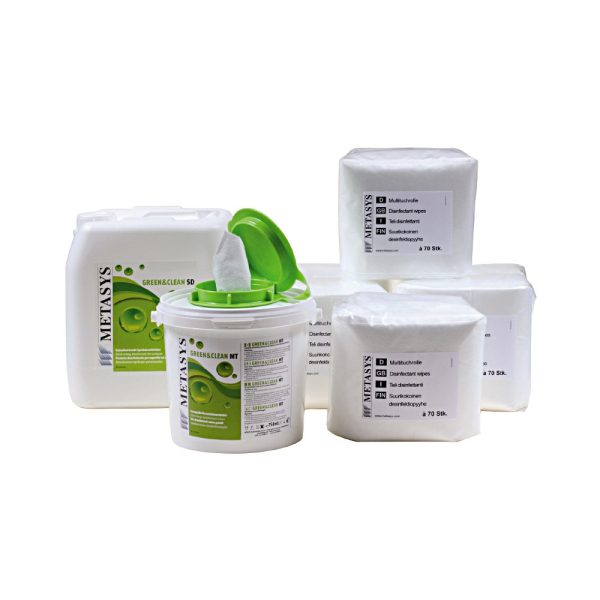 Green & Clean MT, Dispenser e Salviette e Tanica SD — Metasys