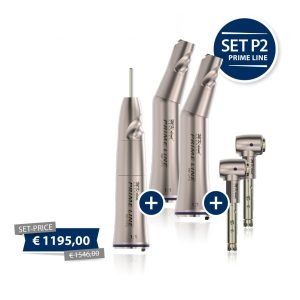 Set P2 Prime Line: Manipolo diritto LP01L + 2 Contrangoli LP11L con luce+ 2 Testine LPH11 per contrangoli — MK-dent