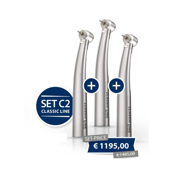Set C2 Classic Line: Turbine ad alta velocità, testina standard o piccola, con illuminazione, per KaVo® — MK-dent