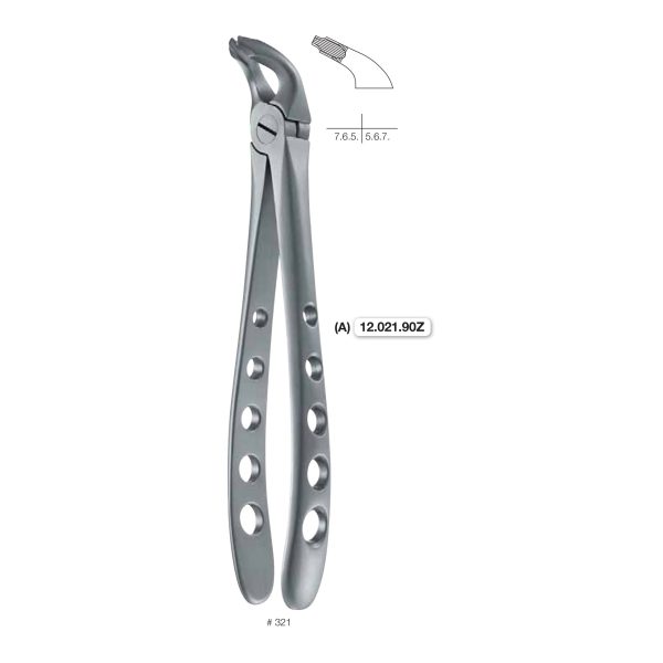 Pinza da estrazione n.321 per premolari e molari arcata inferiore — Helmut Zepf