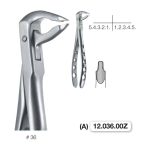 Pinza da estrazione n.36 Twist Ex 3, per denti frontali, arcata inferiore — Helmut Zepf