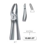 Pinza da estrazione pedodontica n.7, canini e primi premolari superiori — Helmut Zepf